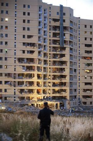 O edificio sufriu graves destrozos