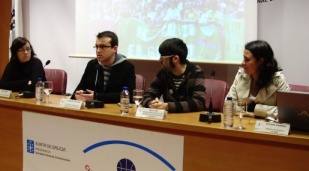 Representantes da Mesa, este luns no Club Internacional de Prensa de Compostela